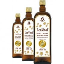  Olej lniany budwigowy LenVitol 250ml, 500ml, 1000mł
