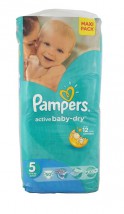  PAMPERS ACTIVE BABY, 5  MAXI PACK PIELUCHY (50 SZT.)